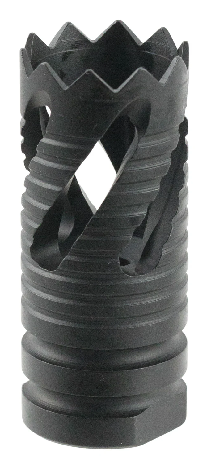 TacFire MZ1021 Thread Crown Muzzle Brake Black Oxide Steel with 1/2"-28 tpi Threads & 2.05" OAL for 5.56x45mm NATO AR-15