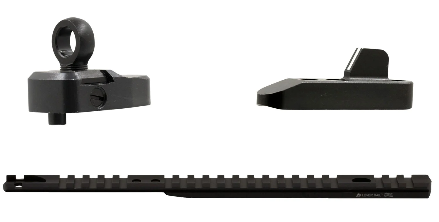 XS Sights ML10015 Marlin Optic Mounts & Ghost Ring WS Sight Sets Black White Stripe Front, Ghost Rear for Marlin 1895