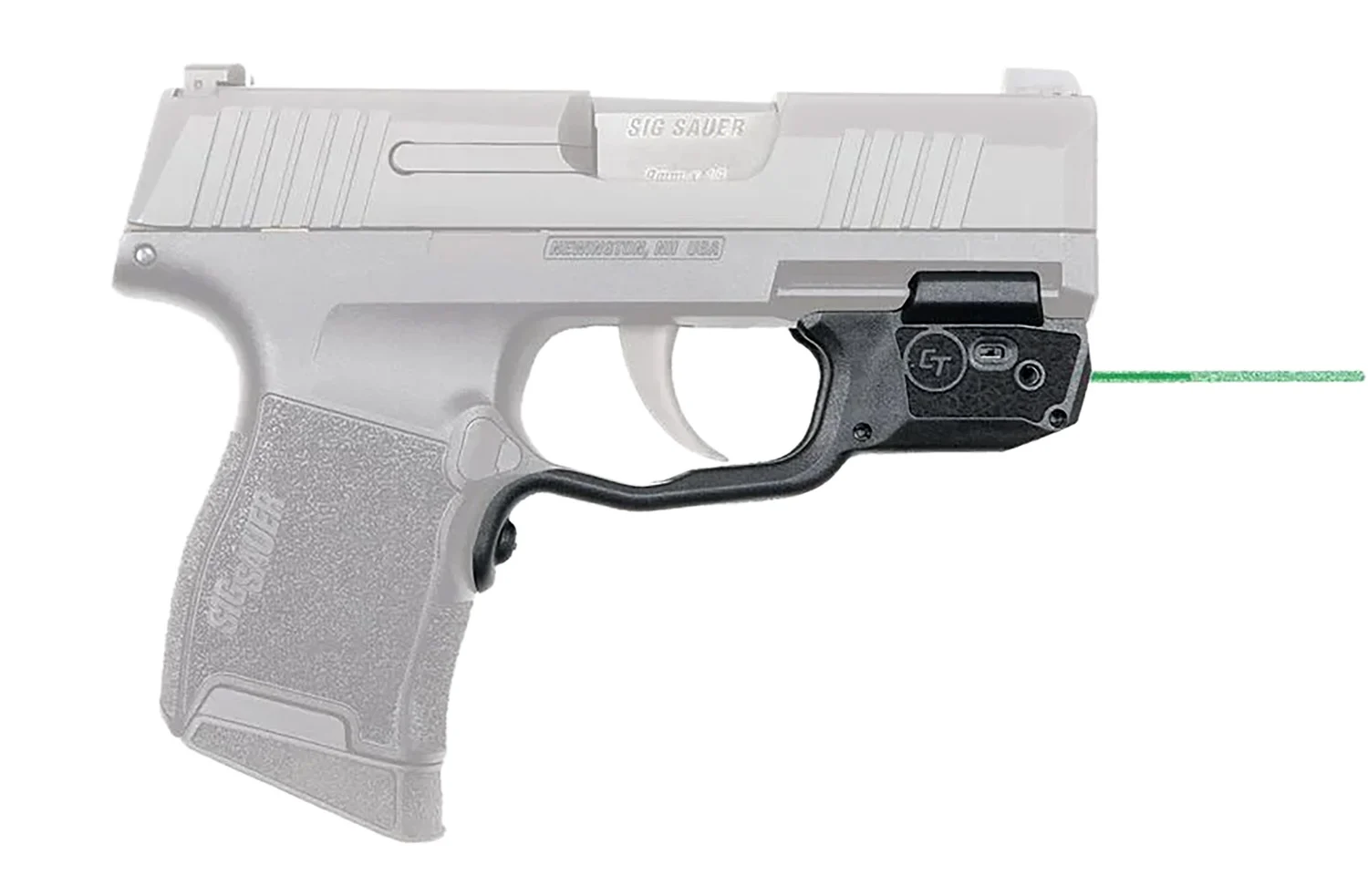 Crimson Trace 0181601 Laserguard Fits Sig P365/P365XL/P365SAS, Green Laser Black Polymer Trigger Guard Mount