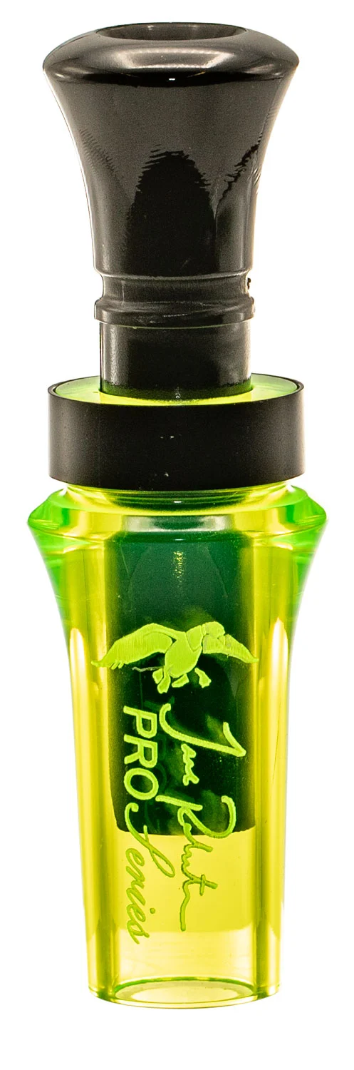 Duck Commander DCPROAC Jase Robertson Pro Series Open Call Double Reed Mallard Hen Sounds Attracts Ducks Chartreuse Acrylic