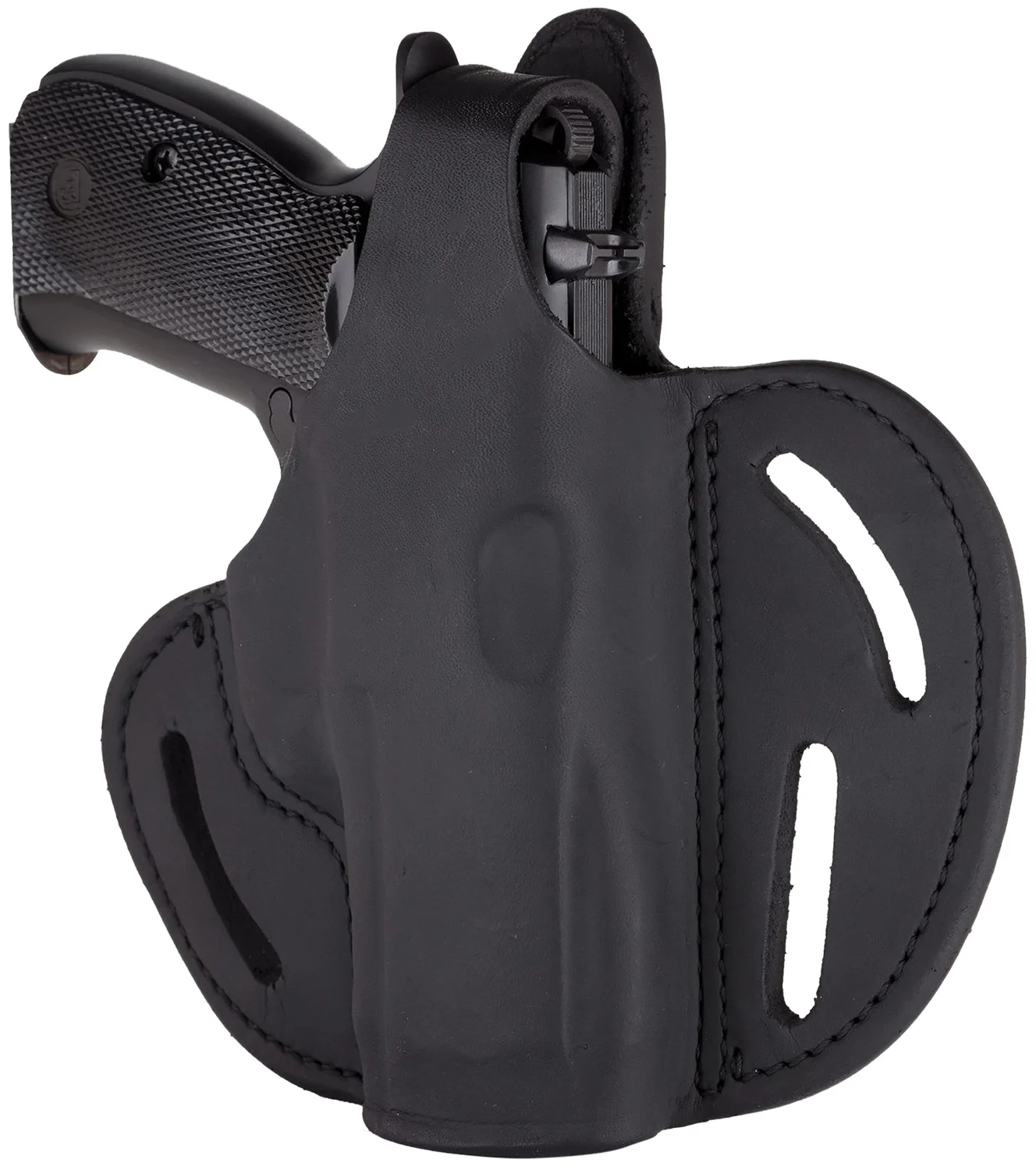 1791 Gunleather BHX5SSBLR BHX OWB 05S Stealth Black Leather Belt Slide Fits Sig P320 Carry/Springfield XD-M Compact