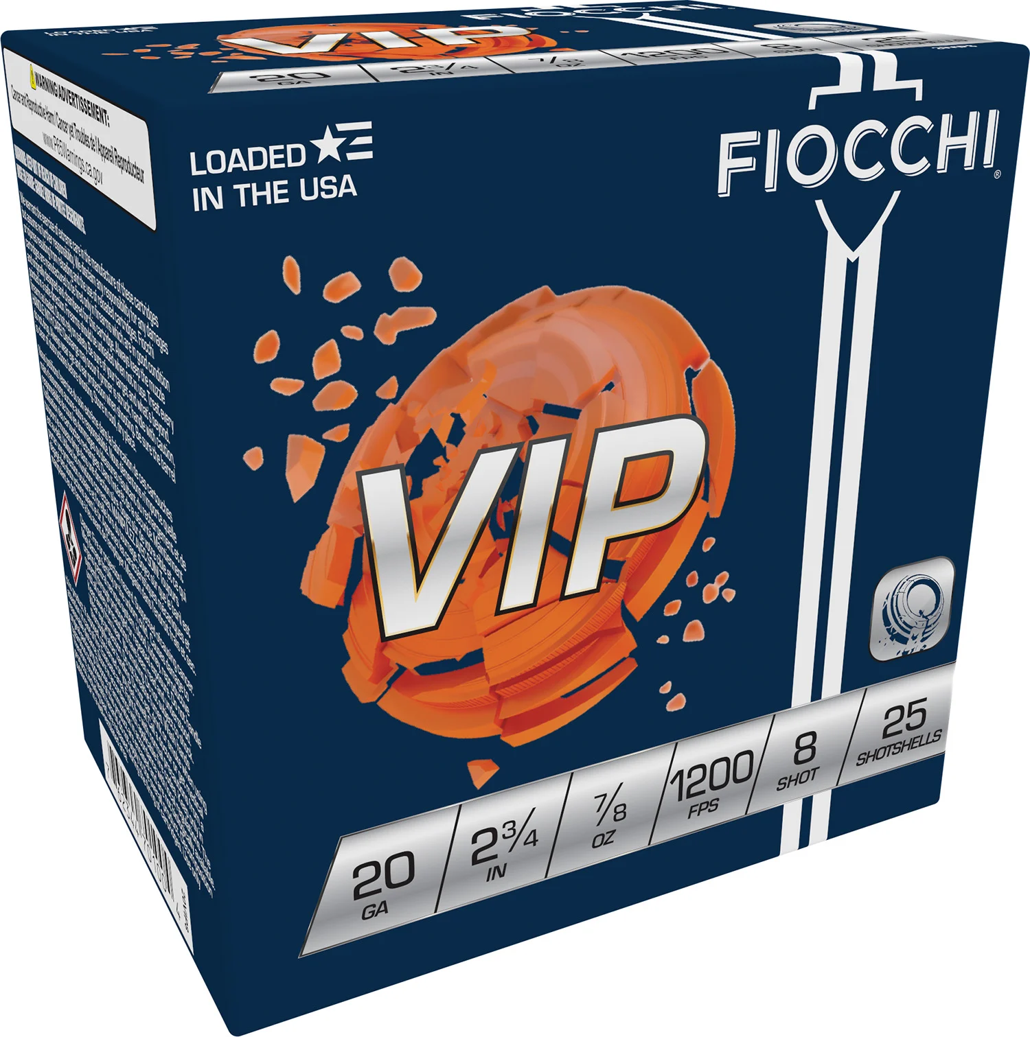 Fiocchi 20VIP8 Exacta Target VIP 20Gauge 2.75" 7/8oz 8Shot 25 Per Box/10 Case