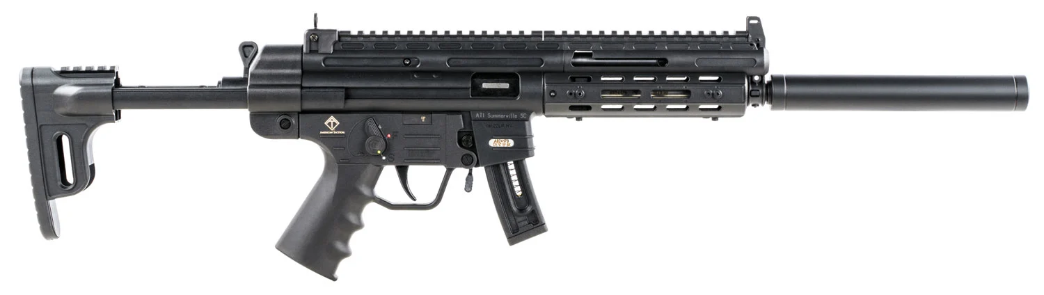 GSG GERGGSG1610ML GSG-16 Full Size 22 LR 10+1 16.25" Black Black Polymer Receiver Black Collapsible w/Storage Compartment Stock Right Hand