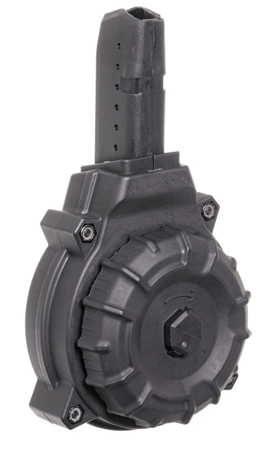 ProMag DRMA12 Standard 50rd Drum 9mm Luger Fits AR-15 Compatible w/ Glock Style Mags Black DuPont Zytel Polymer