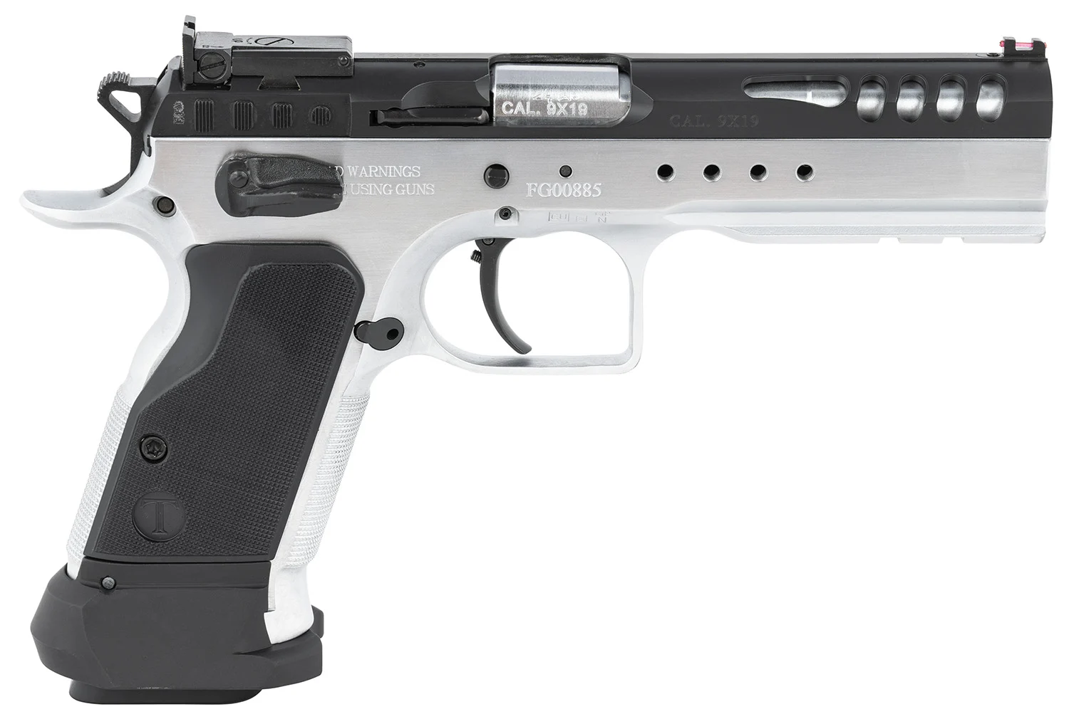 Tanfoglio IFG TF-LIMMSTR-9 Limited Master 9mm Luger 4.75" 18+1 Hard Chrome Black Steel Slide Black Polymer Grip