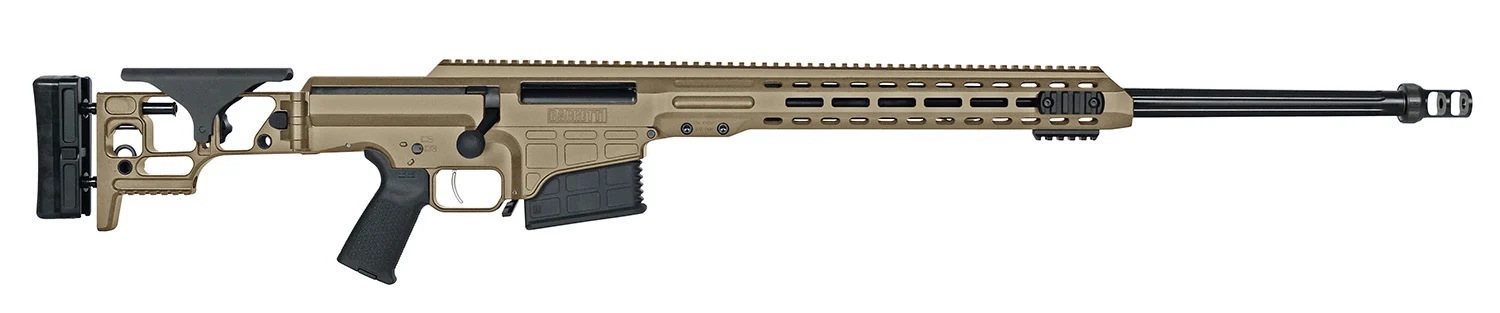 Barrett 18488 MRAD 300 Win Mag 24" 10+1 Flat Dark Earth Cerakote Flat Dark Earth Folding with Adjustable LOP Stock Black Polymer Grip Right Hand