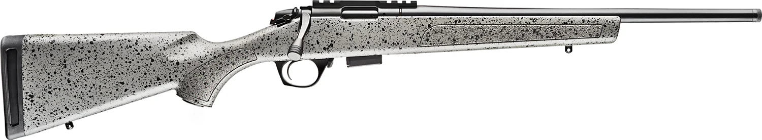 Bergara Rifles BMR003 BMR Full Size 22 WMR 5+1/10+1 18" Matte Blued Steel Threaded Barrel & Drilled & Tapped Steel Receiver, Fixed Gray/Black Speckled Synthetic Stock