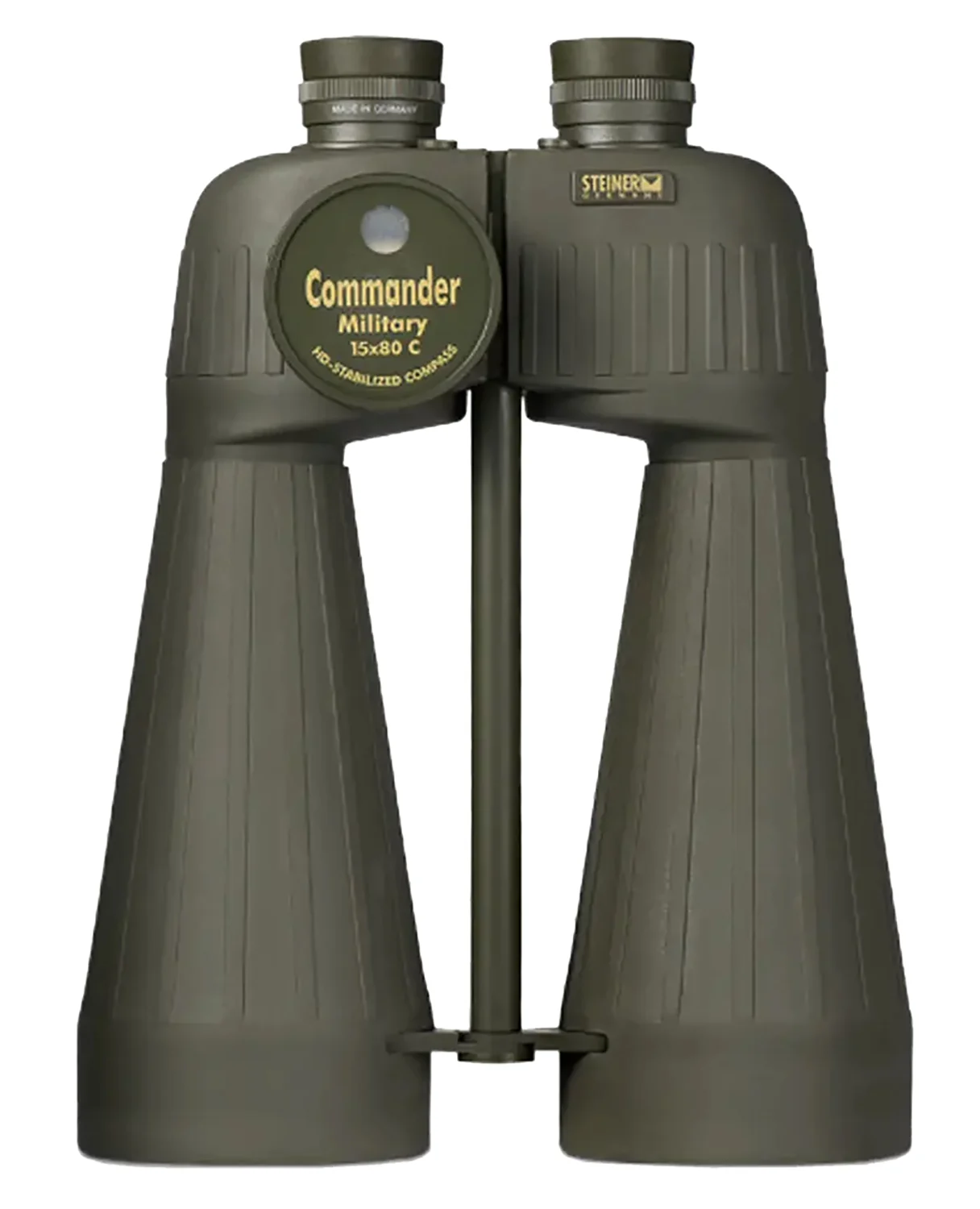 Steiner 2693 M1580 Reticle & Compass 15x80mm Range Finding Reticle Floating Prism Sports-Auto Focus, OD Green Makrolon w/Rubber Armor Features Compass