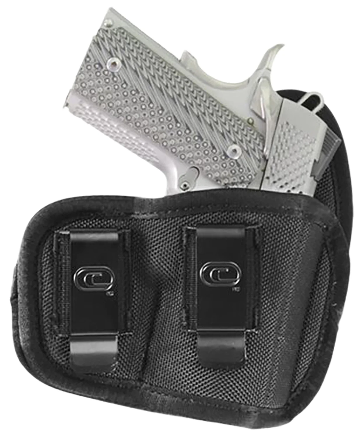 Crossfire Shooting Gear CRFCYCLSA1M1R The Cyclone IWB/OWB Size 01 Black Foam Laminate Belt Clip Fits Micro 1-1.50" Barrel Right Hand