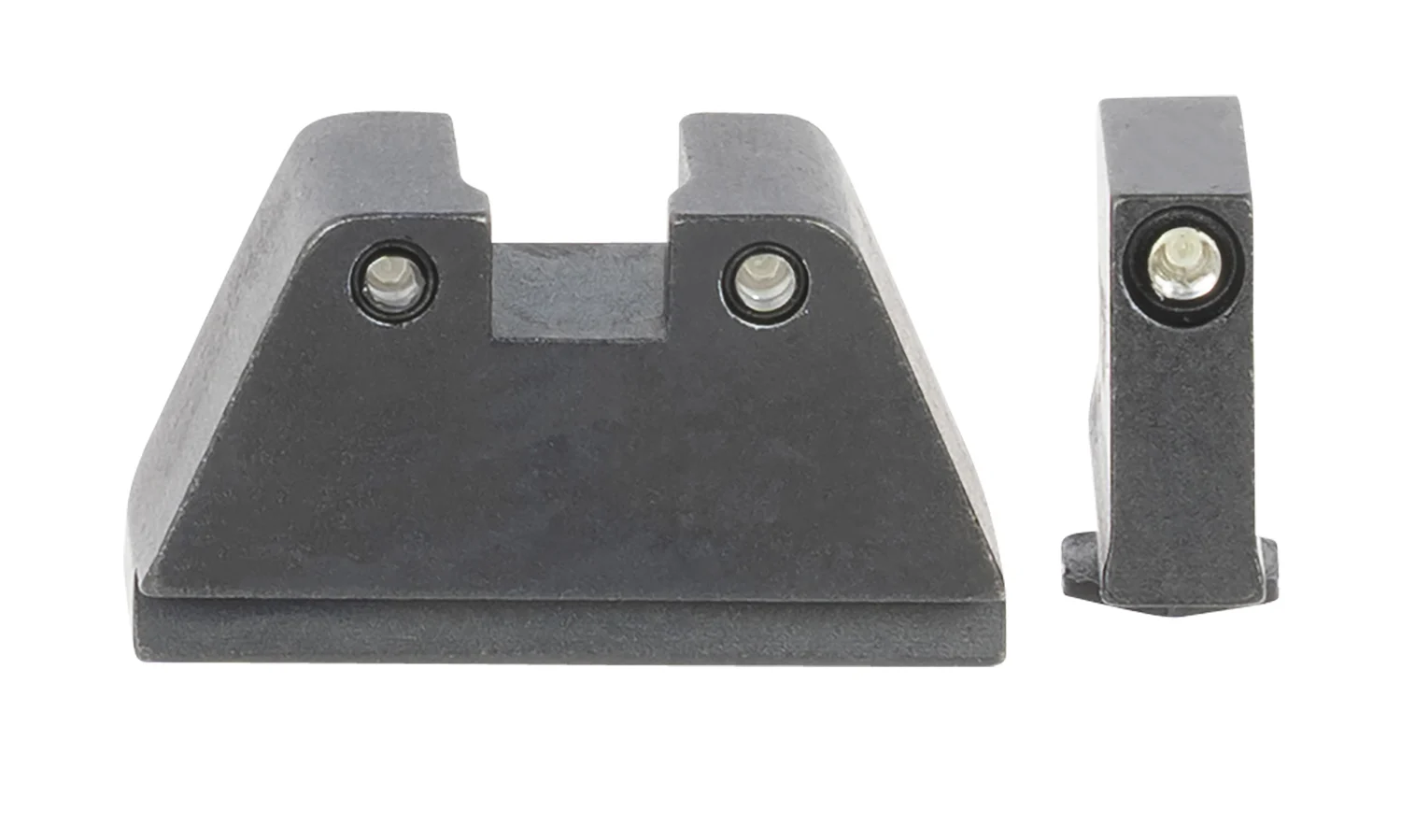 AmeriGlo GL814 Optic Compatible Sight Set for Glock 2XL Tall Green Tritium Black Outline Front Sight-Green Tritium Black Outline Rear Sight
