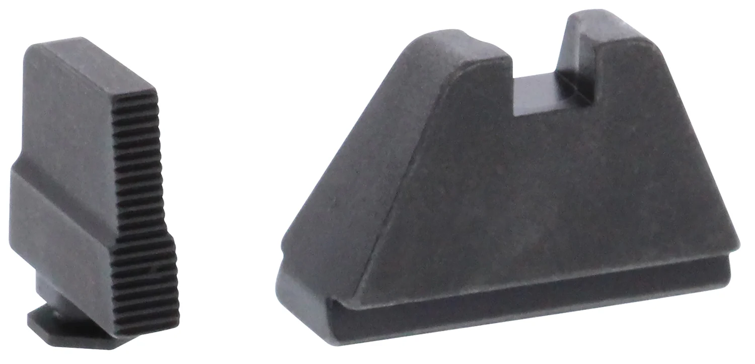 AmeriGlo GL507 Optic Compatible Sight Set for Glock 5XL Tall Serrated Front Sight-Black Rear Sight