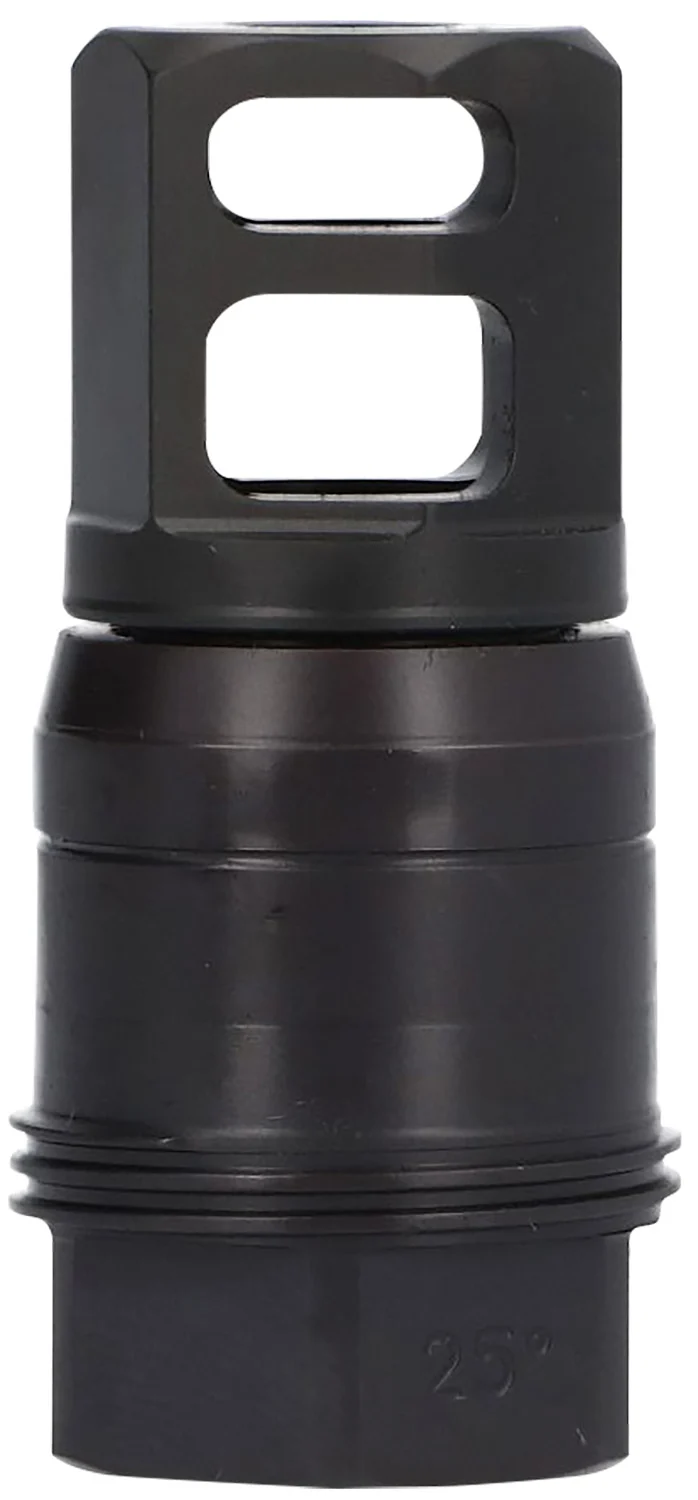 Sig Sauer SL76258X2425DEGM Clutch-Lok QD Muzzle Brake Black Stainless Steel with 5/8" 24 tpi Threads for 7.62mm 25 Degree Taper