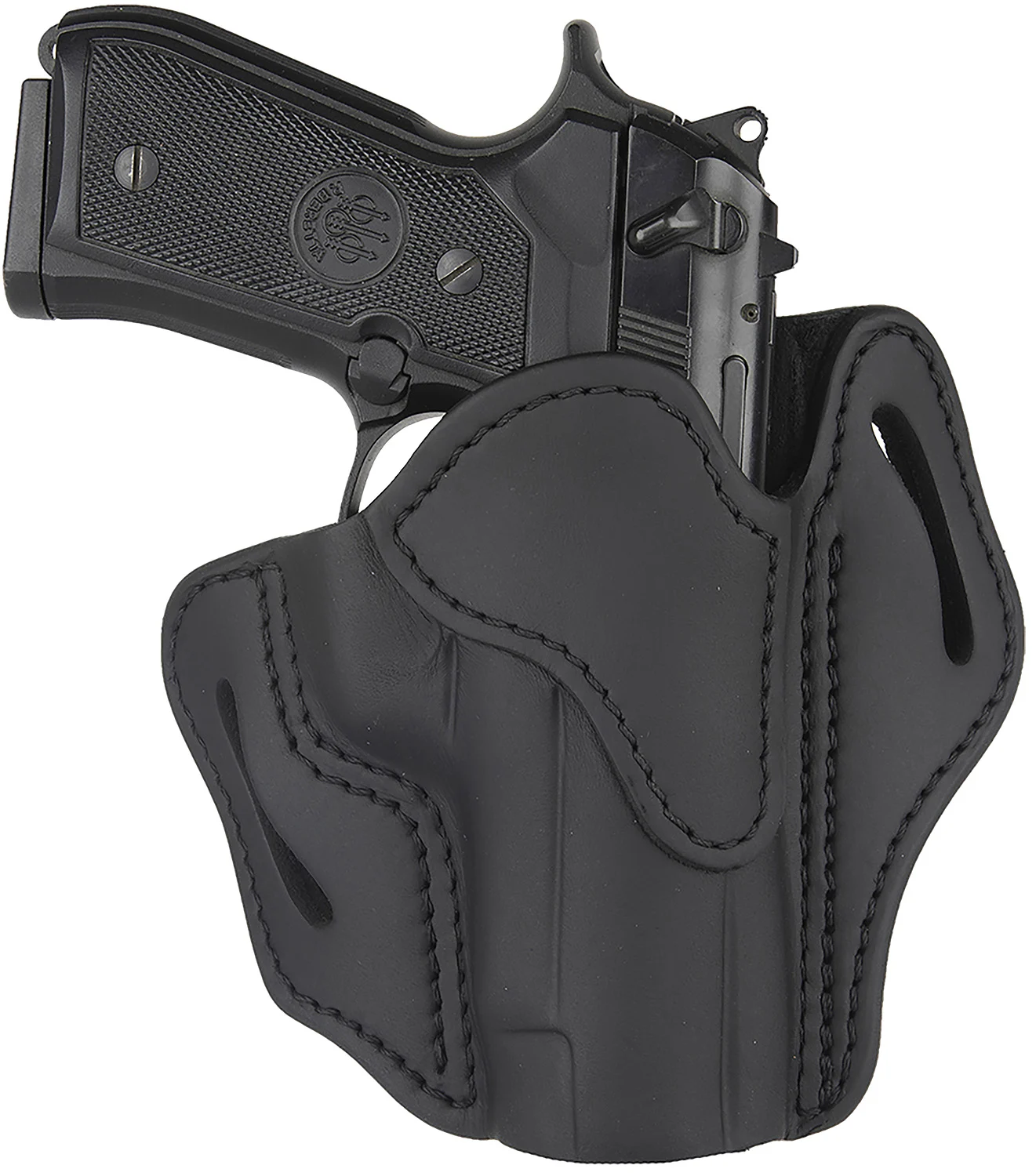 1791 Gunleather ORBH23SBLR BH2.3 Optic Ready OWB Size 2.3 Stealth Black Leather Belt Slide Compatible w/Glock 17/S&W M&P Shield Right Hand