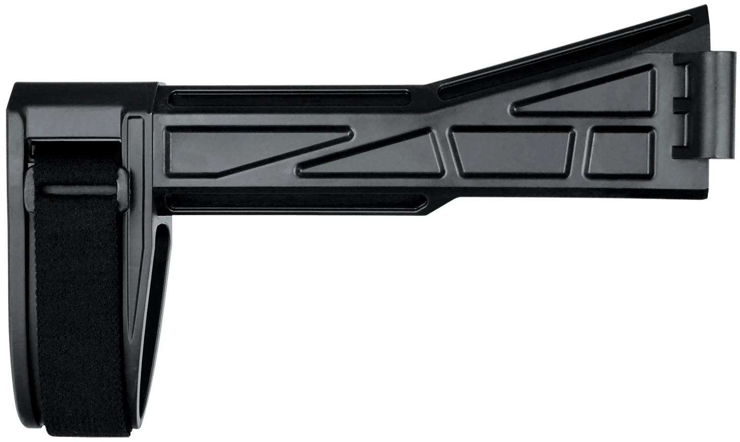 SB Tactical SBT201SB SBT-G2 Fixed Right Side Folding Black Synthetic for H&K UMP, B&T APC, LWRCi SMG45 (Tube Not Included)