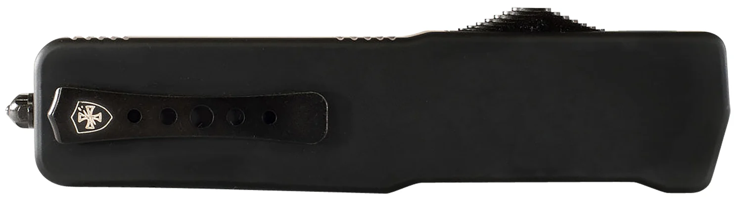 Templar Knife SABR321 Premium LW Small 3" OTF Drop Point Plain Black Oxide Stonewashed D2 Steel Blade, 4.50" Black Aluminum Handle