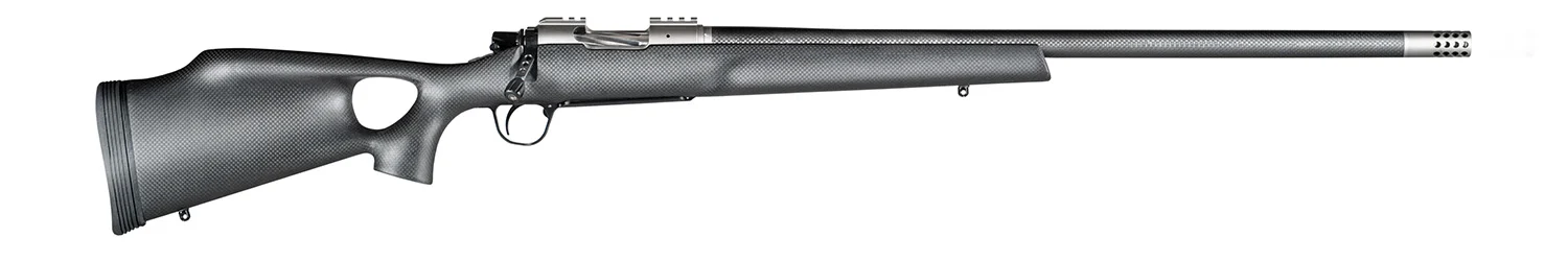Christensen Arms 8010800105 Summit TI Full Size 6.5 PRC 3+1, 24" Natural Titanium Steel Threaded Barrel, Natural Titanium Aluminum Receiver, Natural Carbon Fiber Fixed Thumbhole Stock