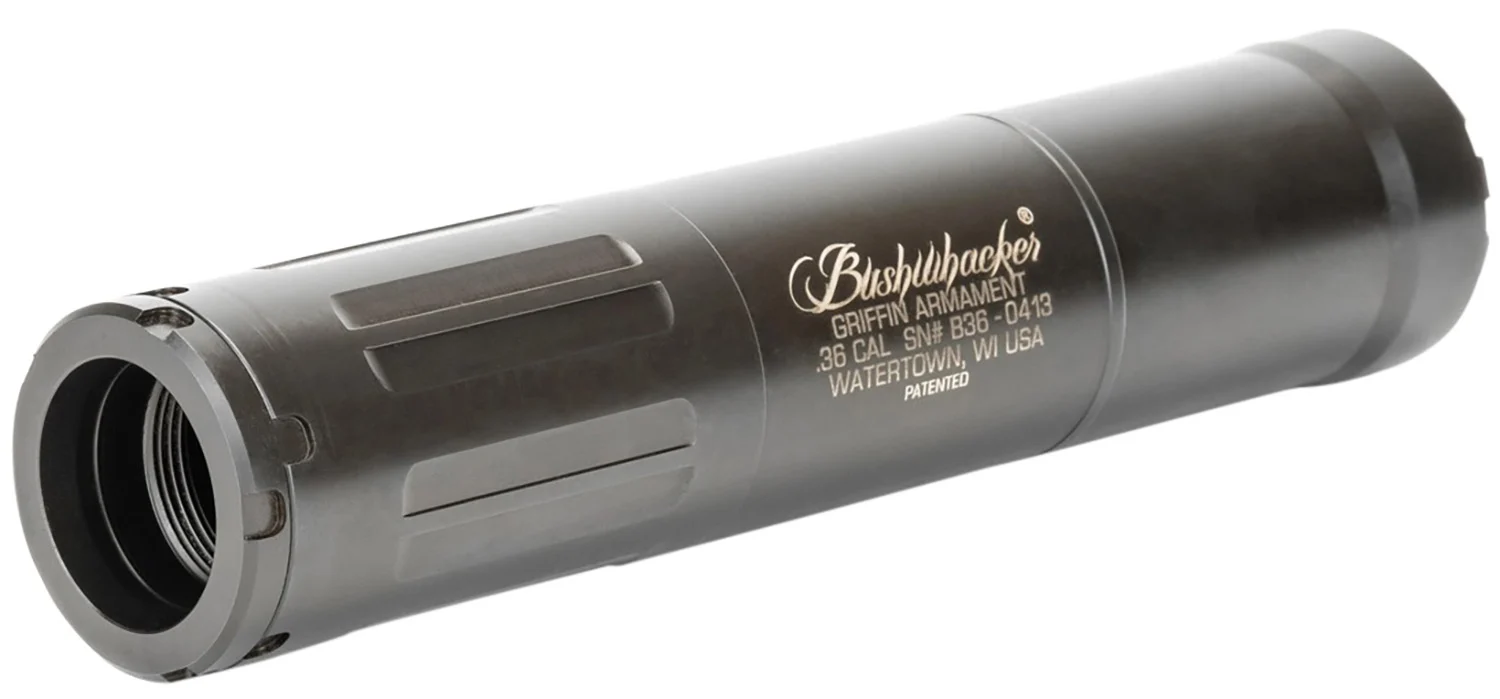 Griffin Armament GABUSH36W Bushwacker 36 Modular 36 Cal 1.50"D Black Cerakote 17-4 Stainless Steel