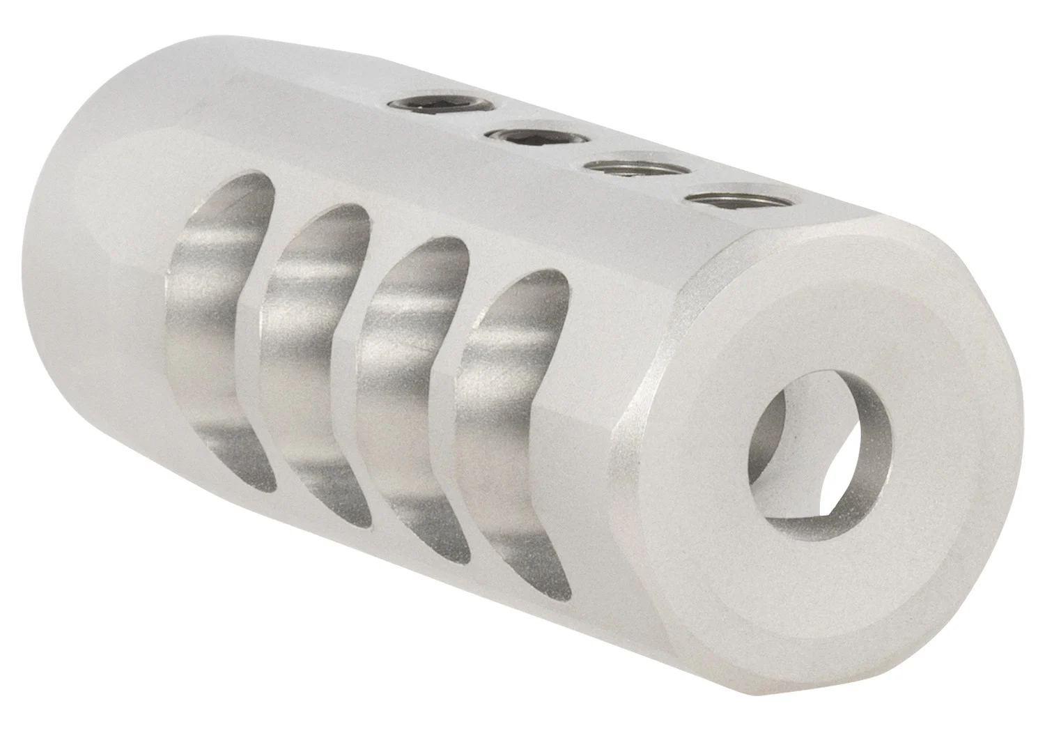 Christensen Arms 8100001702 Side-Baffle Natural Titanium, 5/8"-24 tpi Threads, 338 Cal (.920" D Bull barrel)