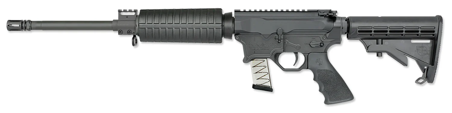 Rock River Arms BT91850 LAR-BT9G CAR A4 9mm Luger 16" Black Threaded Barrel, Black Aluminum Receiver, RRA 6 Position Tactical Carbine Black Polymer Stock, Black Hogue Rubber Grip, Right Hand