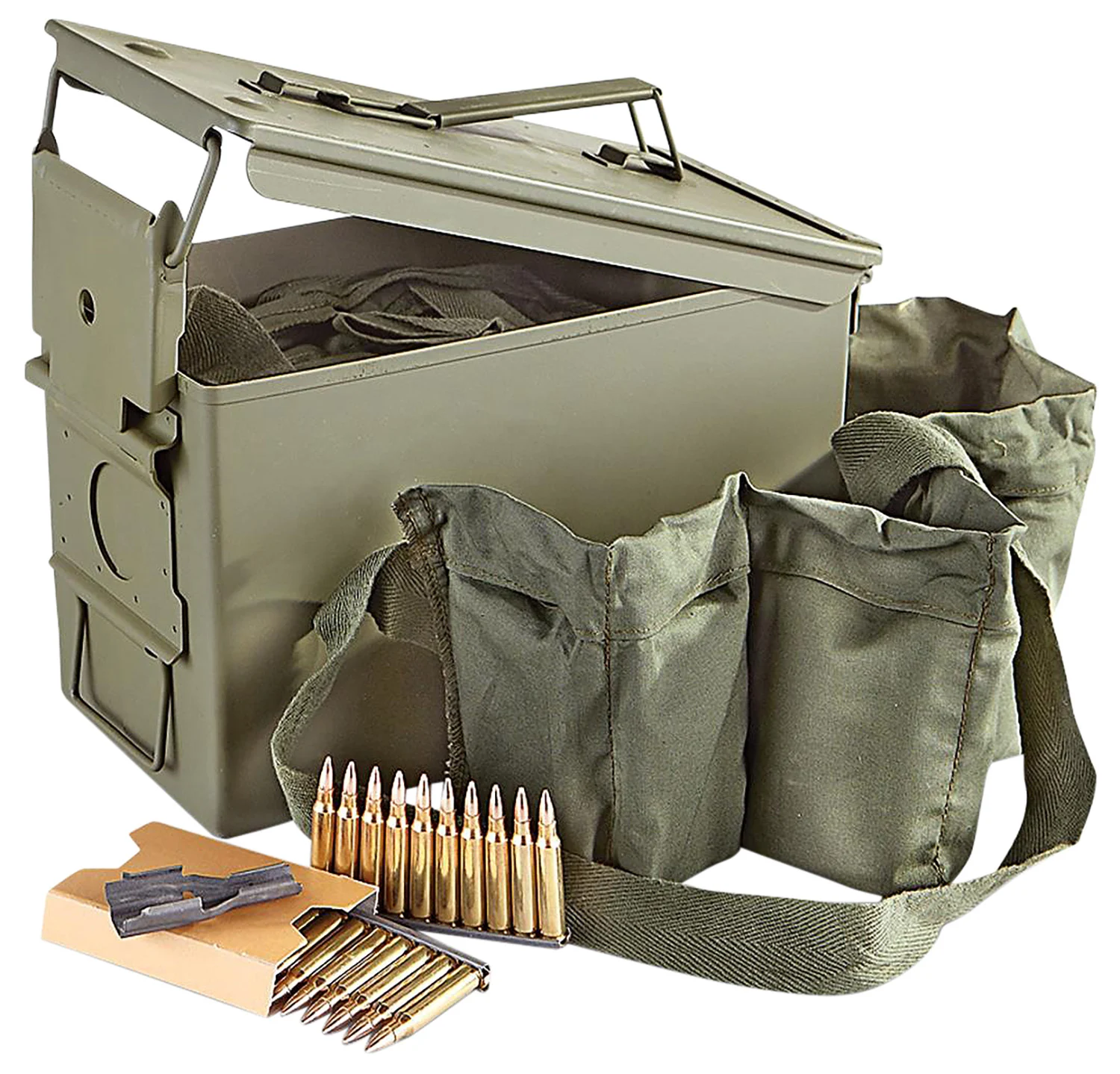 PMC 223AMB Bronze 223Rem 55gr Full Metal Jacket 840 Per Box/2 Case *Includes Ammo Can & Bandoleer