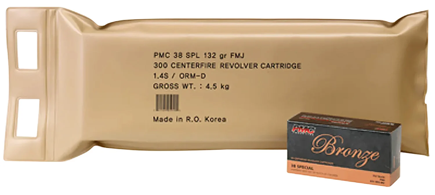 PMC 38GBP Bronze Battle Pack 38Special 132gr Full Metal Jacket 300 Per Box/3 Case