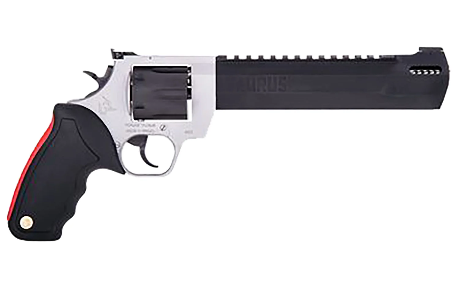 Taurus 2500105RH Raging Hunter Large Frame 500 S&W Mag 5rd 10" Matte Black Ported/Target Crown Barrel, Matte Black Cylinder, Matte Stainless Steel Frame, Black Rubber Grip