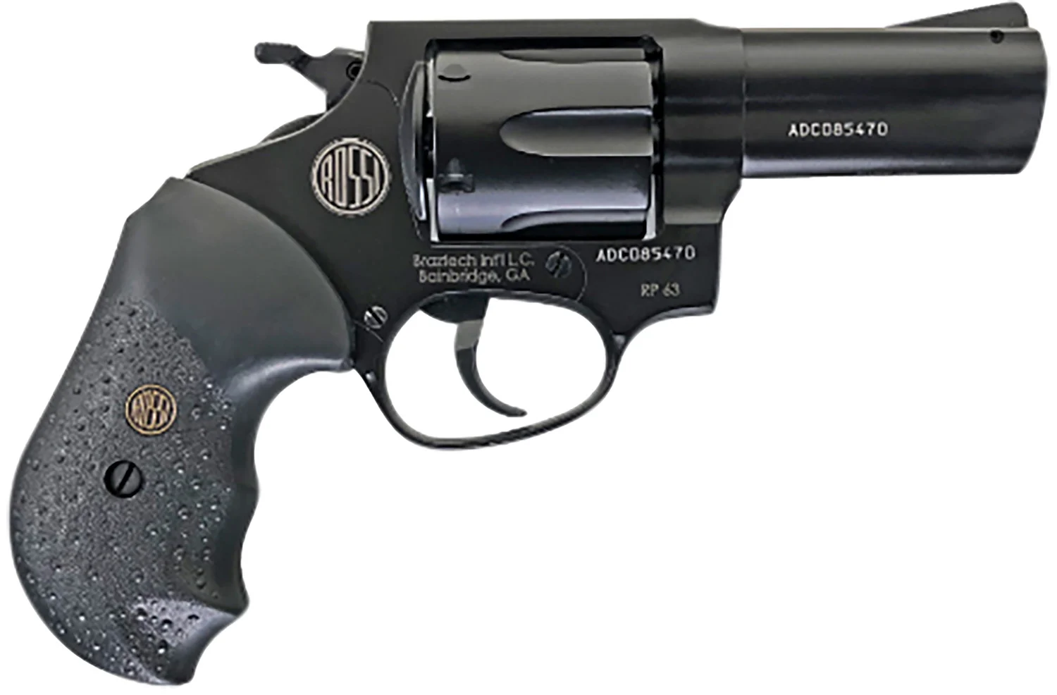 Rossi 2-RP631 RP63 Small Frame 357 Mag 6 3" Matte Matte Black Barrel, Matte Steel Frame, Black Textured Rubber Grip, Hammer Block Safety, Exposed Hammer