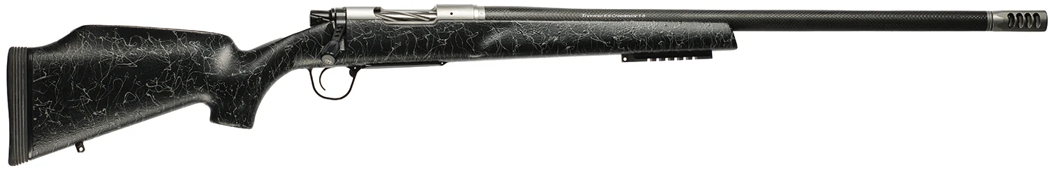 Christensen Arms 8011003400 Traverse Full Size 7mm PRC 3+1 26" Natural Stainless Steel Threaded Barrel, Natural Stainless Aluminum Receiver, Black w/Gray Webbing Fixed Monte Carlo w/Raised Comb Stock
