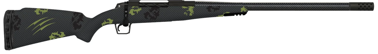 Fierce Firearms TROG300WIN24BF CT Rogue 300 Win Mag 3+1 24" Carbon Fiber Barrel, Black Cerakote Titanium Rec, Forest Camo Rogue Stock