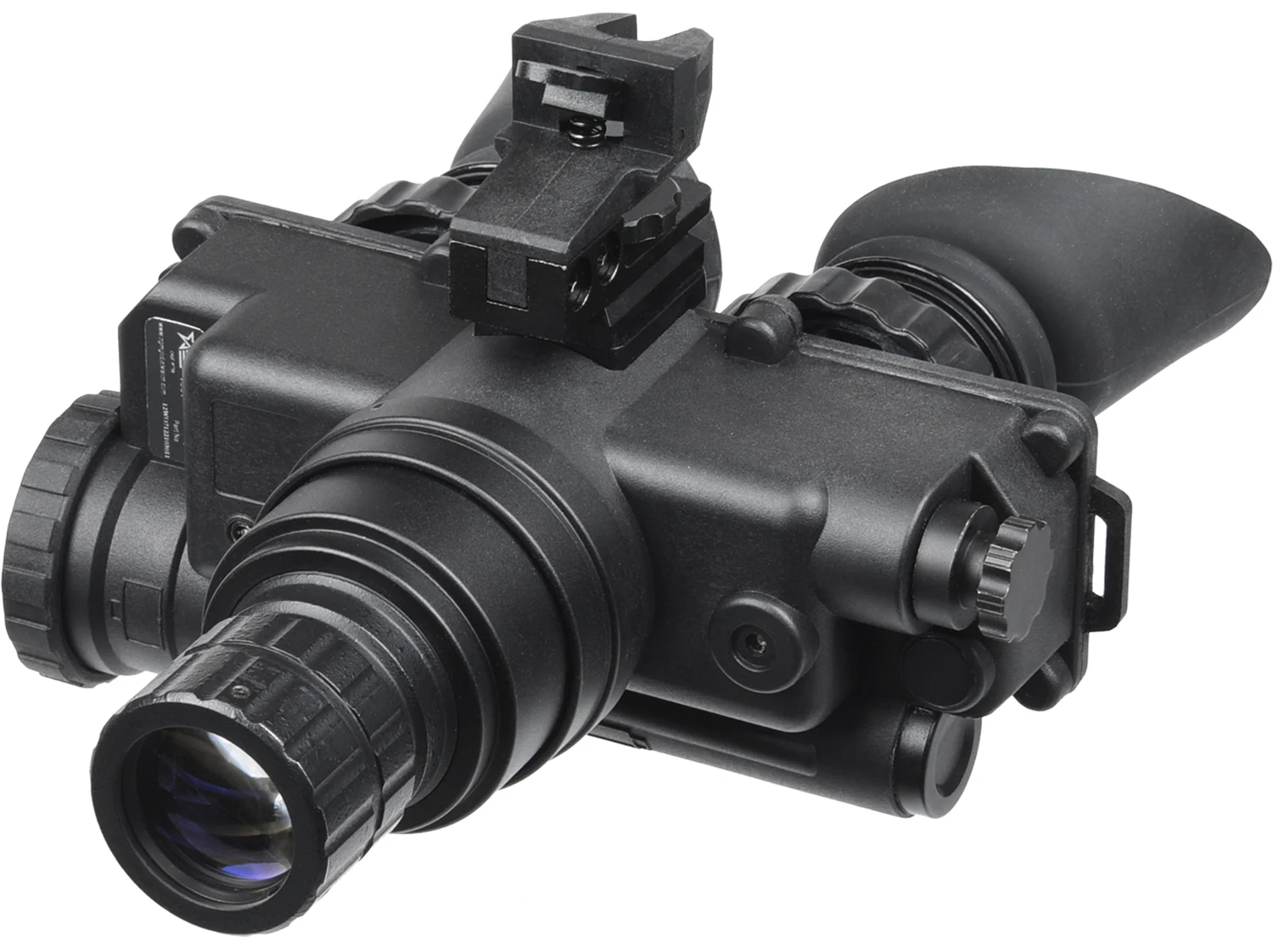 AGM Global Vision 12W7P122153211 Wolf-7 PRO NL1 Night Vision Goggles Black 1x 27mm, Generation 2+ Level 1, 45-54 lp/mm Resolution, Green Filter