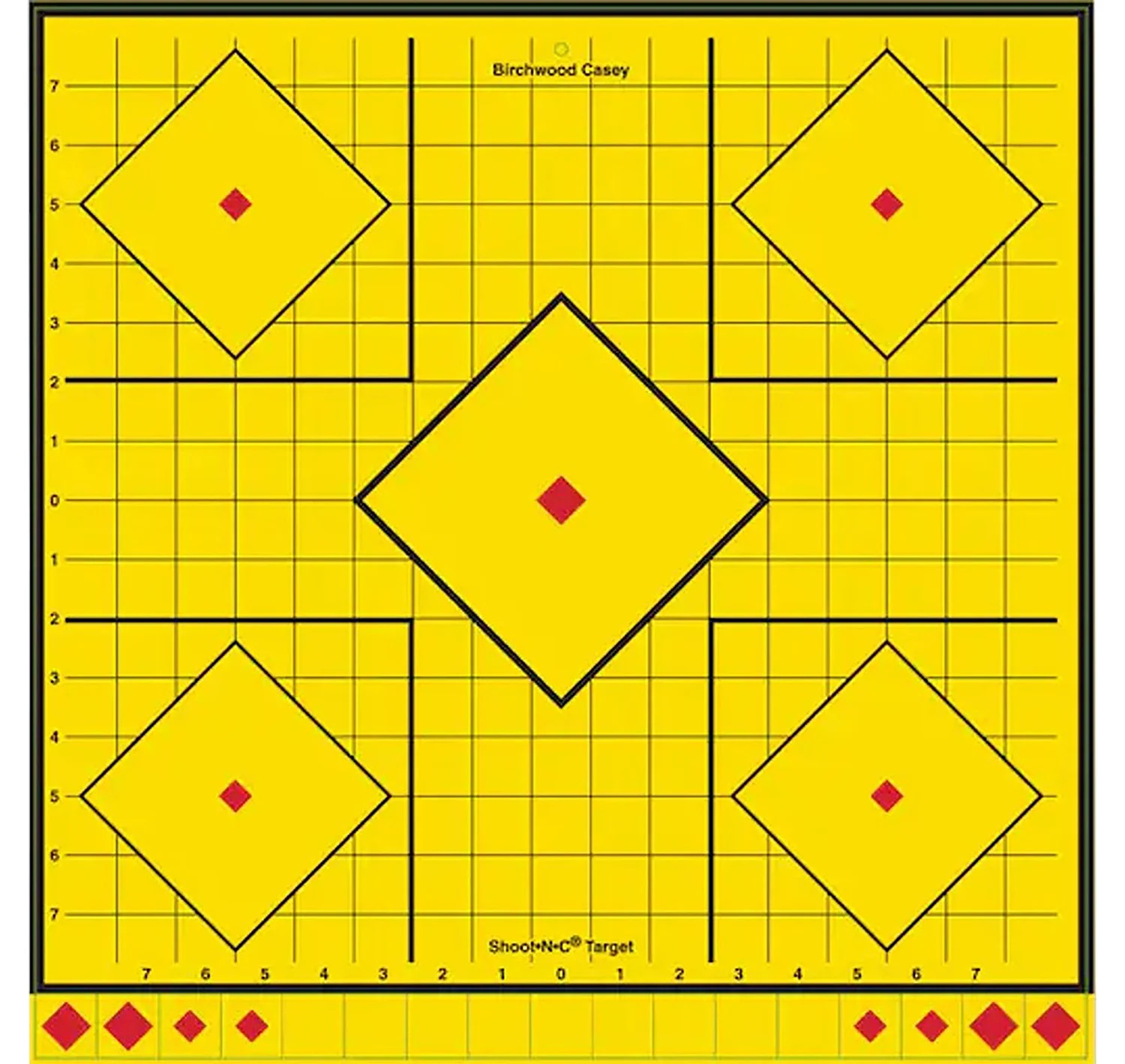 Birchwood Casey LRSIT-5PK Long Range Self-Adhesive Paper Yellow 17.75" 5-Diamond 5 Pack
