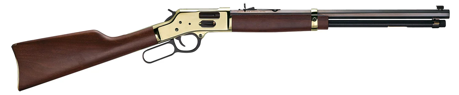 Henry H006GM Side Gate 357 Mag/38 Special 10+1 20" Blued Octagon Barrel, Polished Brass Rec, American Walnut Stock, Adj. Sight