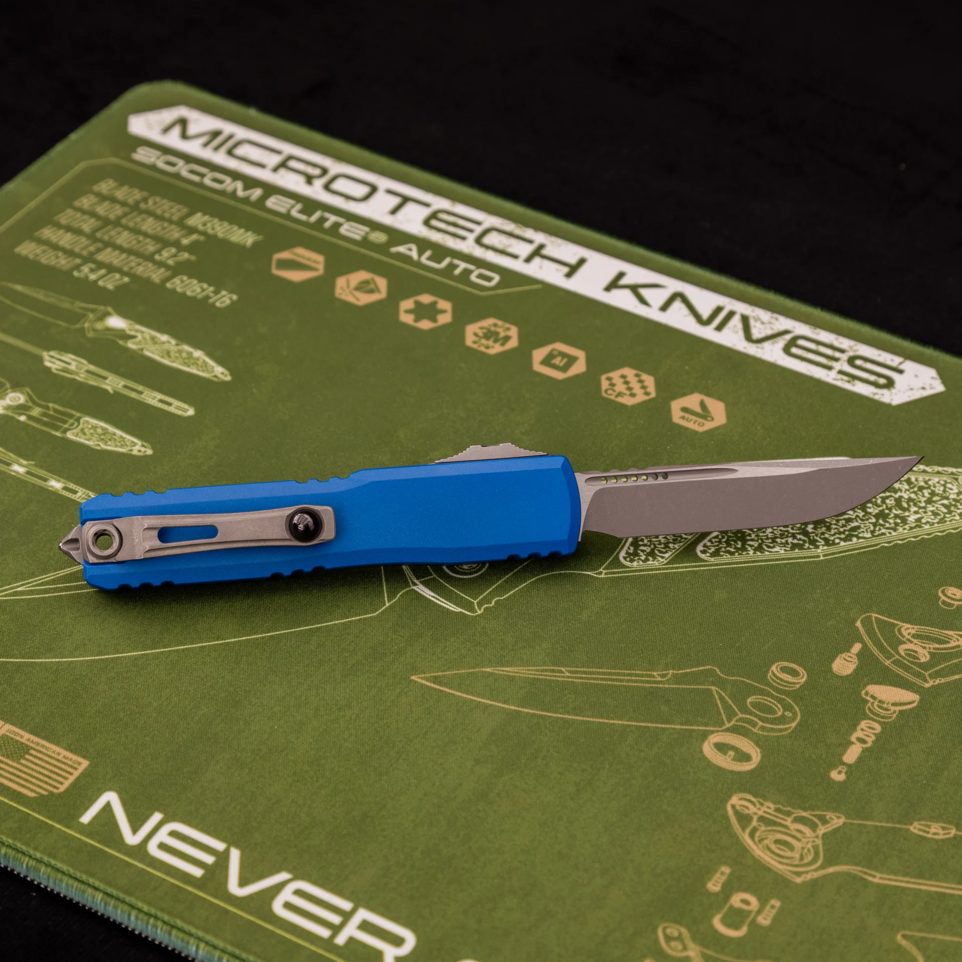 Microtech Ultratech Gen III ZBP S/E Apocalyptic Standard Blue (1121-10APBL) - Image 3