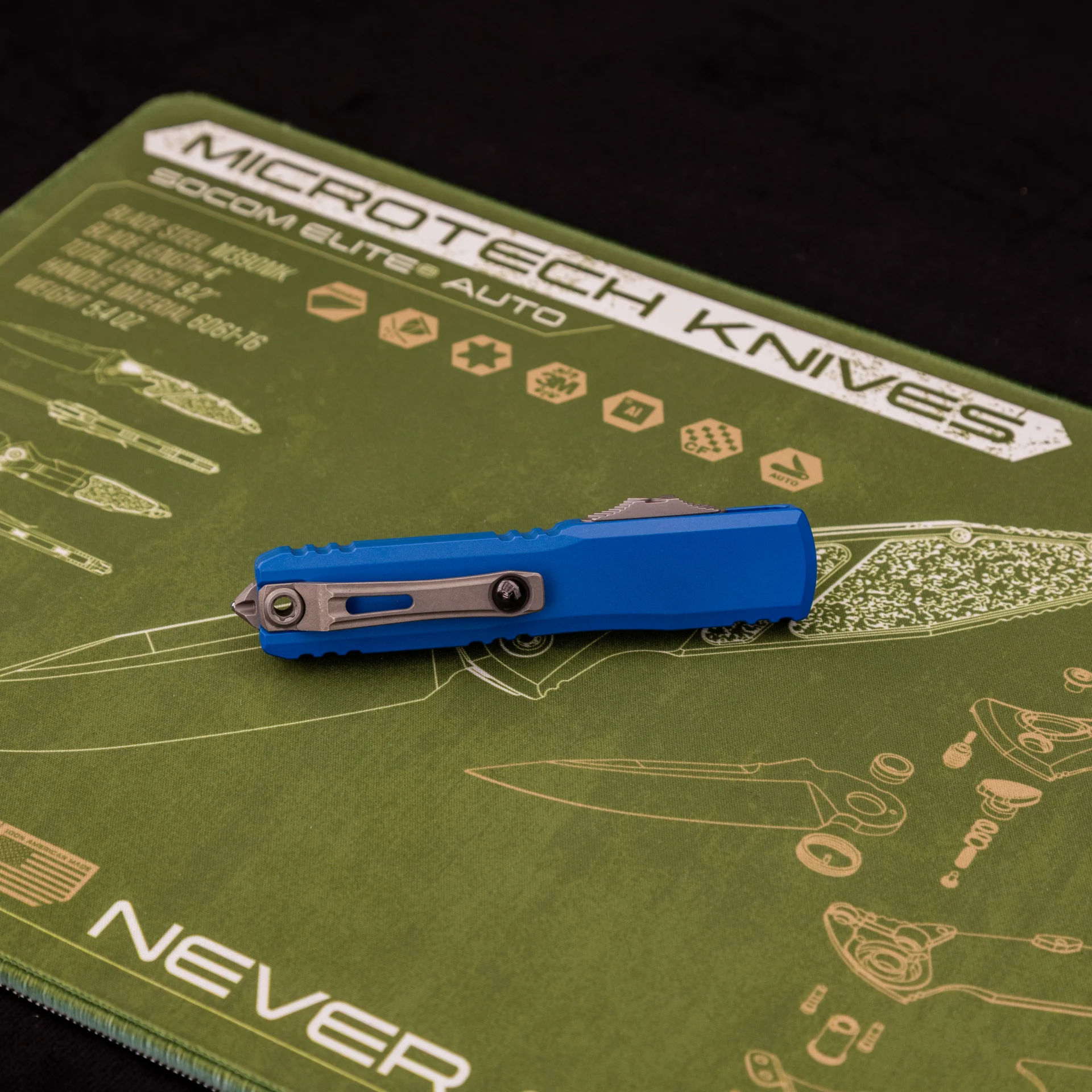 Microtech Ultratech Gen III ZBP S/E Apocalyptic Standard Blue (1121-10APBL) - Image 4