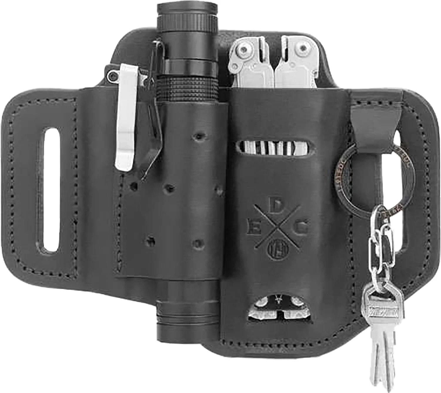 1791 Gunleather STESLFBLKA EDC Standard Easy Slide OWB Black Leather Belt Slide Ambidextrous