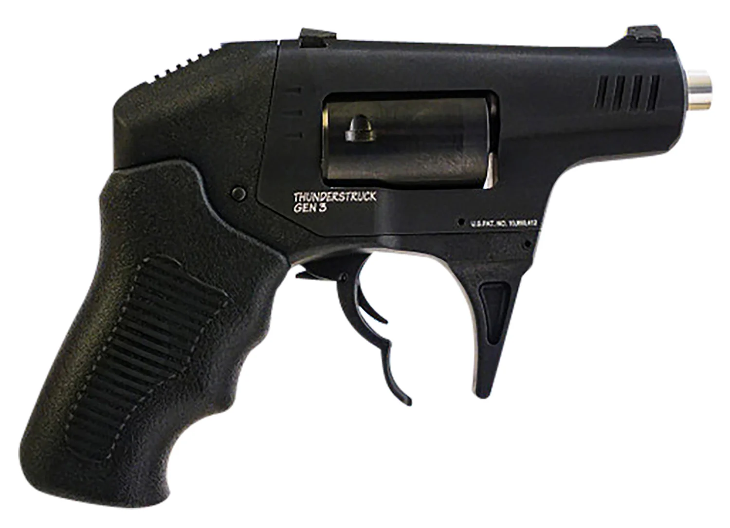 Standard Mfg S333GENIII Thunderstruck Gen III 22 WMR 8rd Shot 2.25" Black Double Barrel Black Hardcoat Anodized Aluminum Frame Black Cylinder Black Finger Grooved Polymer Grips