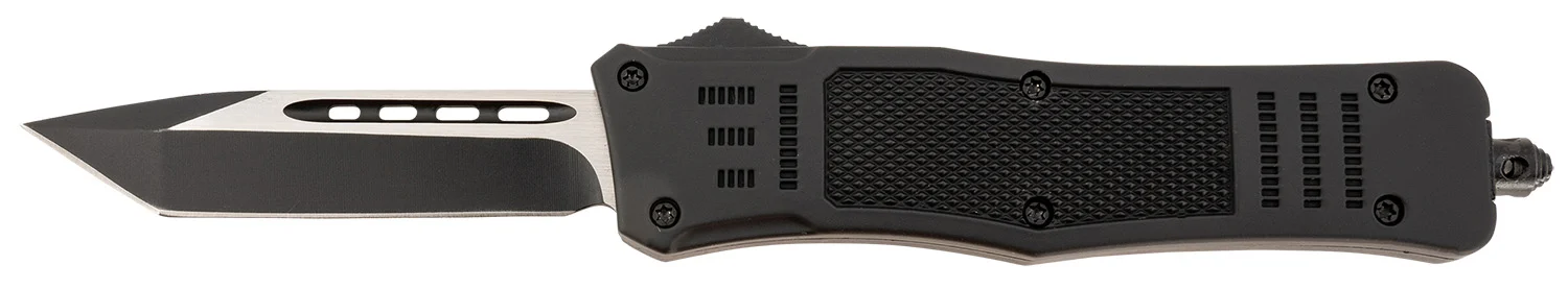 Steel River Knives T618BT Spartan Medium 3.25" Tanto Plain Black/Silver 440C SS Blade/ 4.50" Black Aluminum Zinc Alloy Handle
