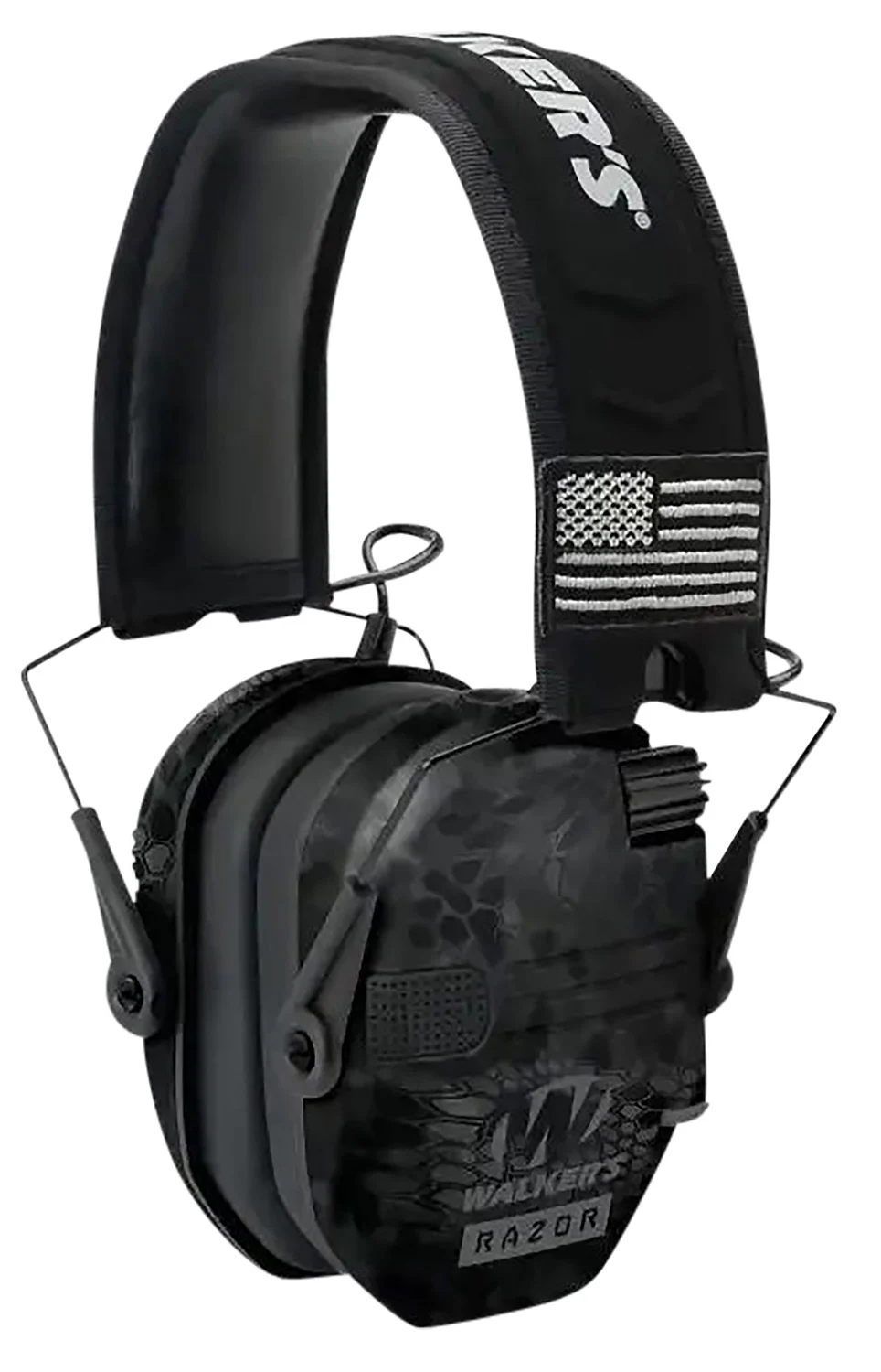 Walker's GWPRSEMPATKPT Razor Patriot Slim Muff 23 dB Over the Head Kryptek Highlander/Black Polymer