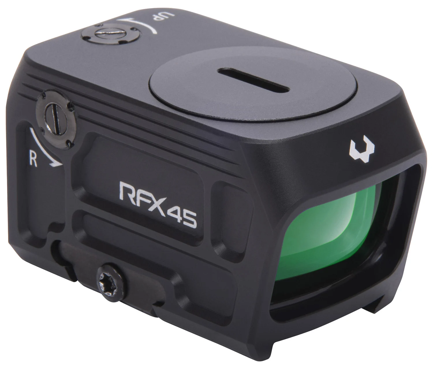 Viridian 9810058 RFX45 Black Anodized 1 x 24 mm x 15.5 mm 5 MOA Green Dot ACRO/Docter