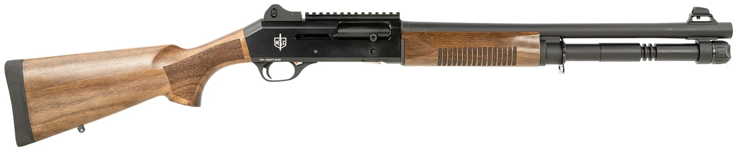 MAC 21000155 1014 12 Gauge 3" 5+1 18.50", Black Barrel/Rec, Walnut Furniture, Ghost Ring Sight, Optics Mount, 3 Chokes