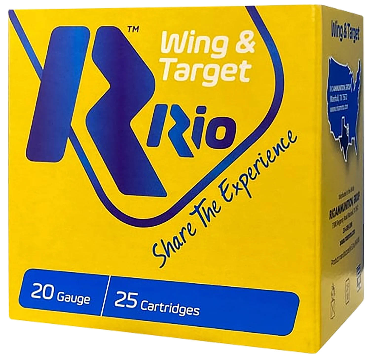 Rio Ammunition WT208 Wing & Target 20Gauge 2.75" 7/8oz 8Shot 25 Per Box/10 Case