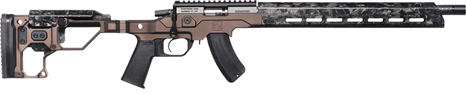 Christensen Arms 8011202500 MPR 17 HMR 10+1 16" Black Match Grade Threaded Barrel, Black Nitride Picatinny Rail Receiver, Carbon Fiber M-LOK Handguard, Desert Brown Adj w/MagneLock Technology Stock