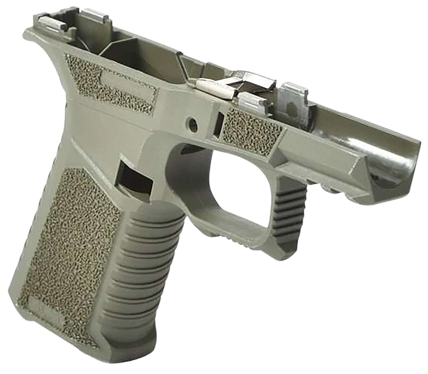 Sct Manufacturing 0225020100IB Sub Compact Compatible w/ Glock 43X/48 OD Green Polymer Frame Aggressive Texture Grip Includes Locking Block