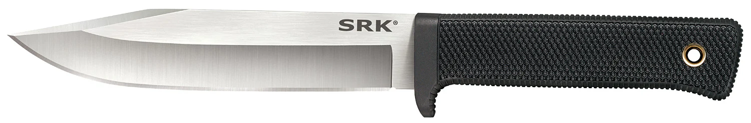 Cold Steel CS38CKE SRK 6" Fixed Clip Point Plain 3-V Steel Blade, 4.75" Black Textured Kray-Ex Handle