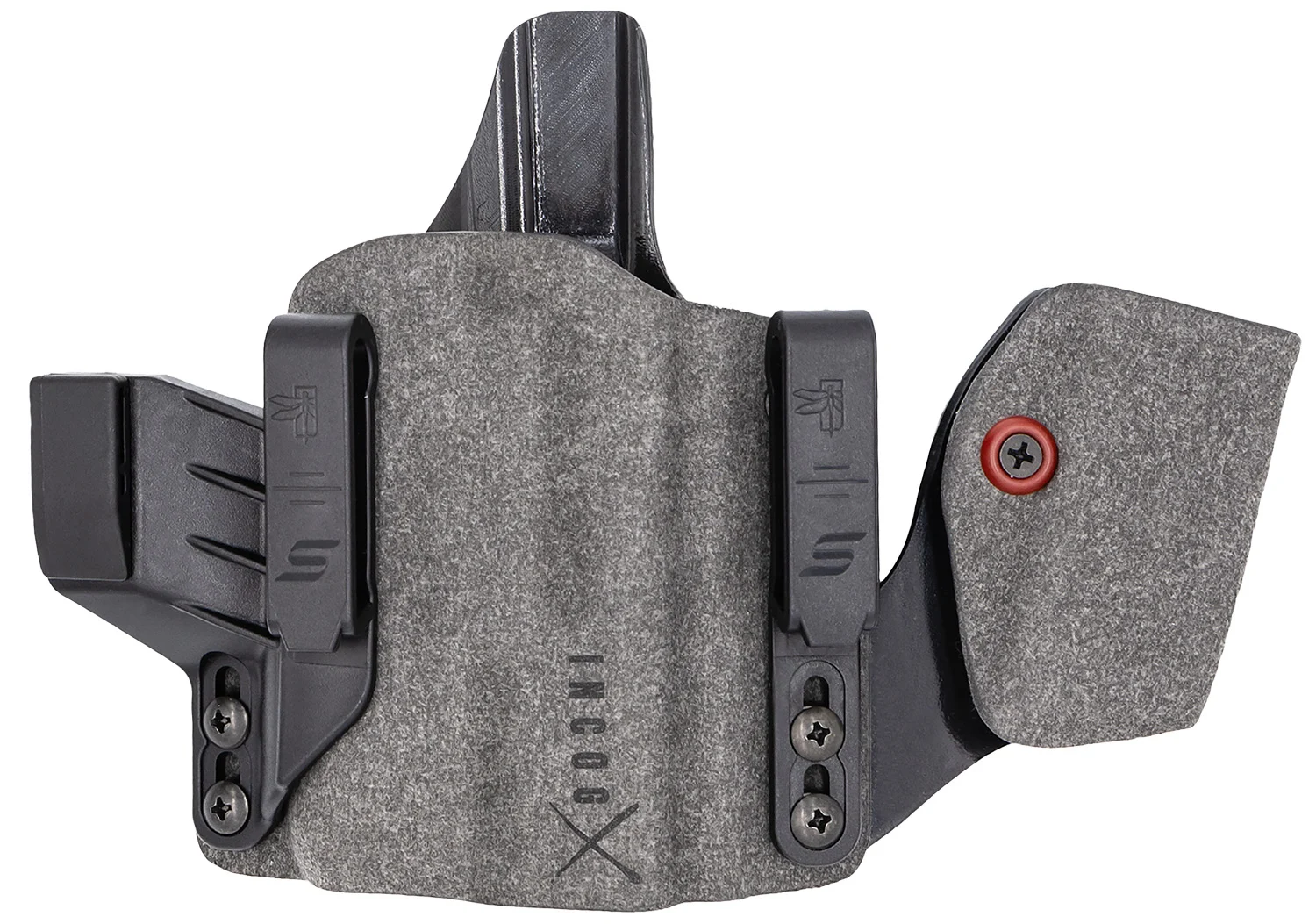 Safariland INCOG0895A0CX261MC Incog X IWB Gray Cordura w/Mag Caddy, Fits Glock 43X/48 Belt Clip Mount, Right Hand