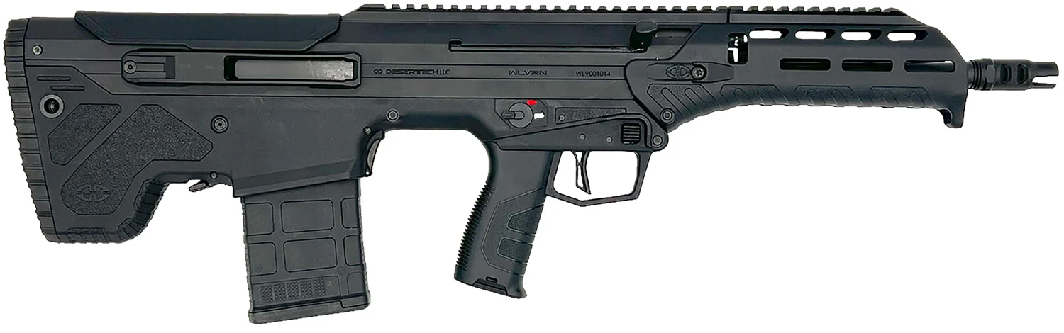Desert Tech WLVRFB1630B WLVRN 223 Rem/5.56 NATO 20+1 16" Black Steel Threaded Barrel, Black Anodized Picatinny Rail Aluminum Receiver, M-LOK Handguard, Black Polymer Chassis, Ambidextrous