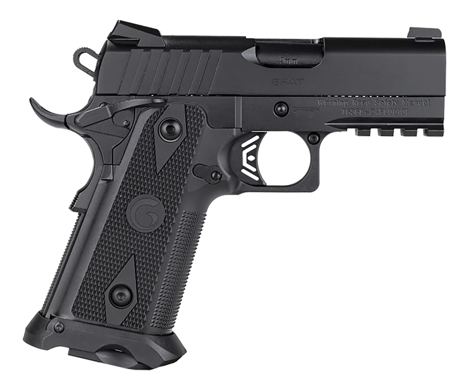 Girsan 395035 Witness2311 9mm Luger 17+1 3.40" Black Steel Barrel, Black Serrated Steel Slide, Black Polymer Frame w/Beavertail & Picatinny Rail, Black Checkered Polymer Grip, Ambidextrous