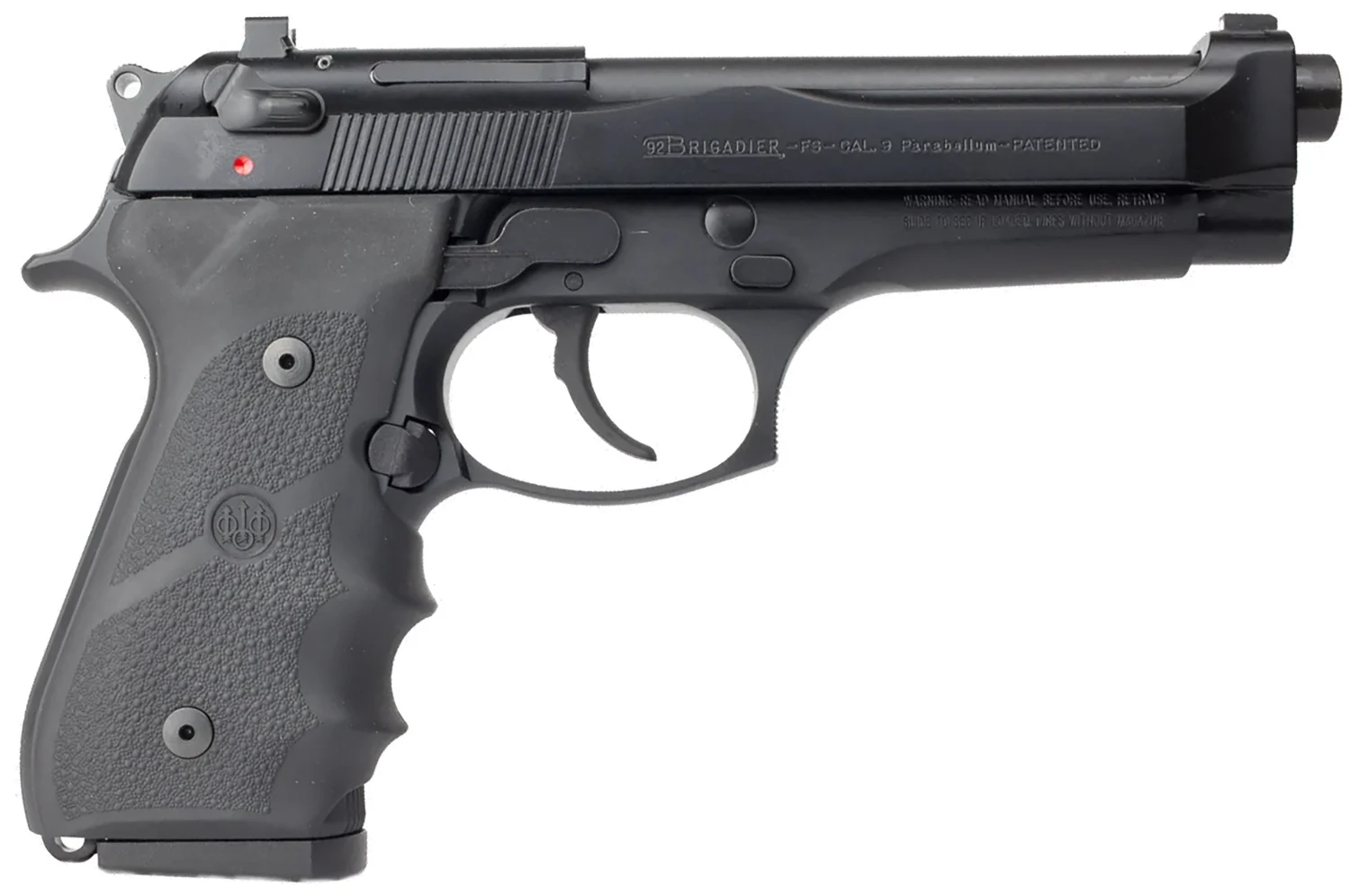 Beretta USA J92F700M 92FS Brigadier Full Size Frame 9mm Luger 15+1 4.70" Black Inox Steel Barrel, Black Bruniton Serrated Steel Slide, Black Aluminum Frame w/Beavertail, DA/SA, Ambidextrous