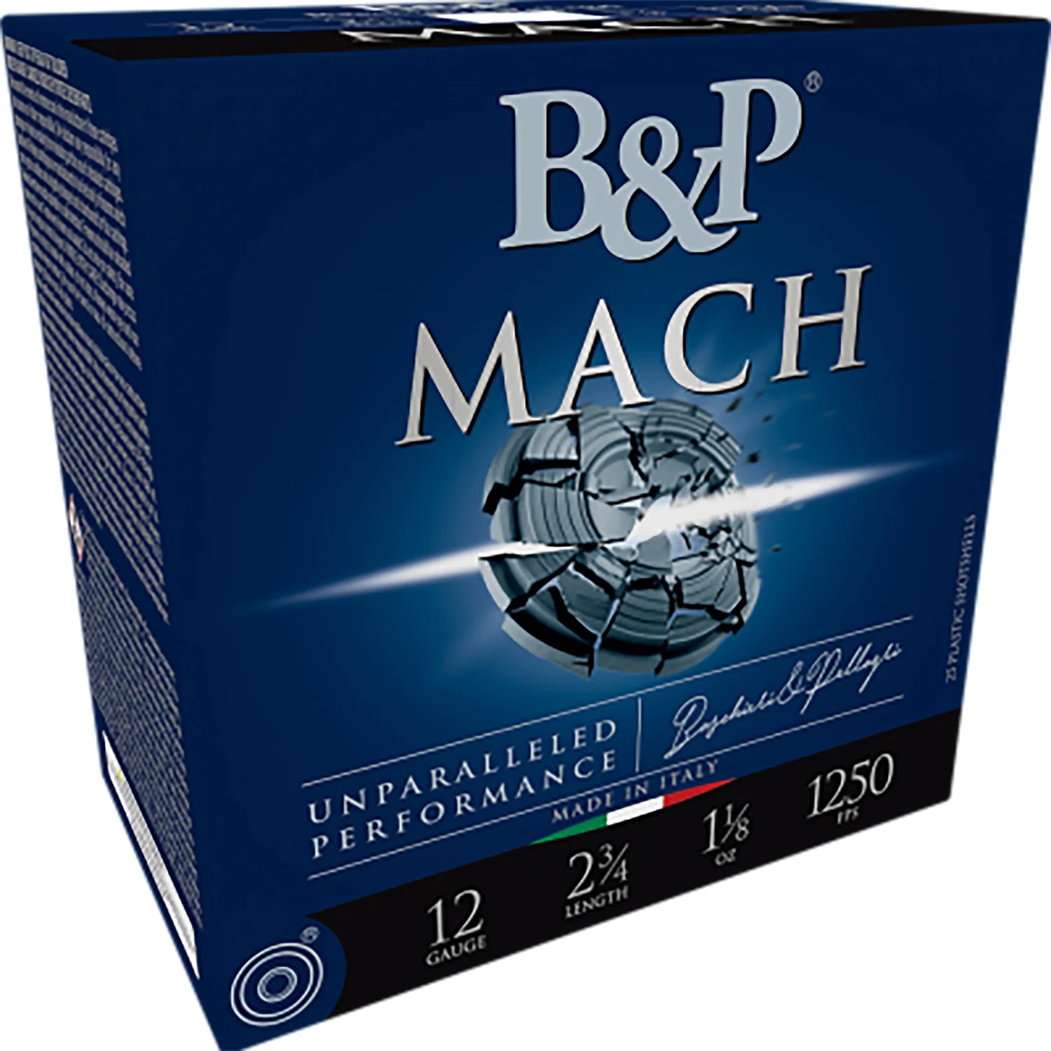 B&p Ammunition 12B1F2L7 Mach LV 12Gauge 2.75" 1oz 7.5Shot 25 Per Box/10 Case