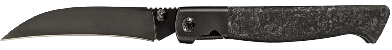 Cold Steel CSFL39SHB Spectre Hawksbill 3.80" Folding Talon Point Plain Black Matte PVD CPM 20V SS Blade, Forged Carbon Fiber Handle
